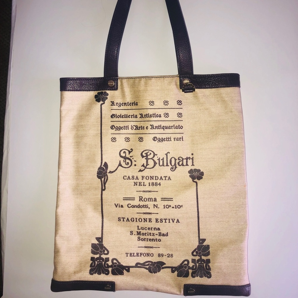 Bulgari canvas tote